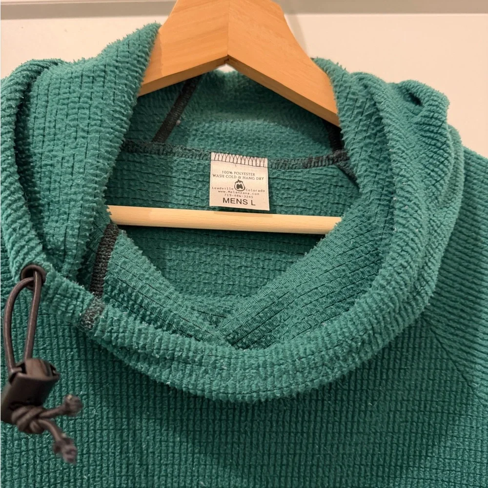 Men's Melanzana Micro Grid Hoodie v1, Large, Green - Picture 5 of 8